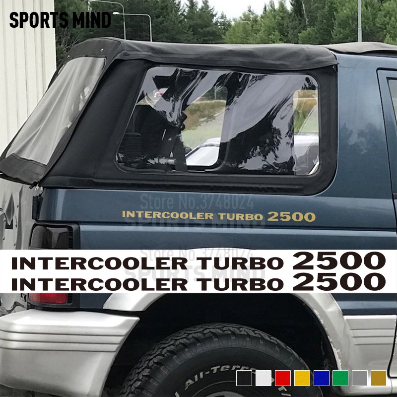 2 X Intercooler Turbo 2500 ไวนิลรถยนต์สําหรับ Mitsubishi Delica L300 Pajero Shogun อุปกรณ์เสริมรถสติกเกอร์รูปลอกรถยนต์