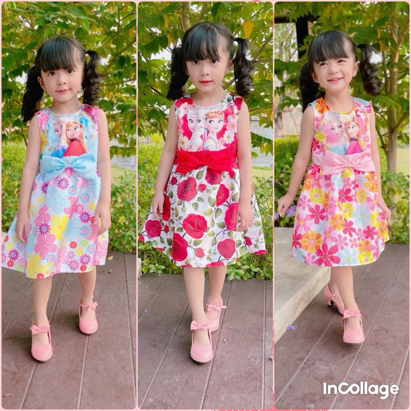 ชุดเจ้าหญิง ชุดเด็ก ลายดอกไม้ 2-7ขวบ(066)