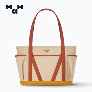 MAH Totebag ยูนิเซ็กส์ กระเป๋าสะพายข้าง ใส่โน๊ตบุ๊ค15.6นิ้วมีหลายช่อง กันน้ำ ผ้าไนลอน（2550)