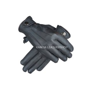 Kanzia Leathershop ถุงมือปุ่ม AG แบบหนังพรีเมี่ยม