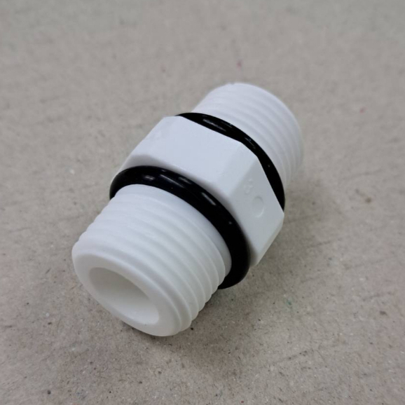 ข้อต่อเครื่องกรองน้ำ 4หุน นิปเปิ้ล  inch Nipple male thread ข้อต่อพลาสติกเกลียวนอก 4 หุน 2 ทาง เจ๊ตุ่ม