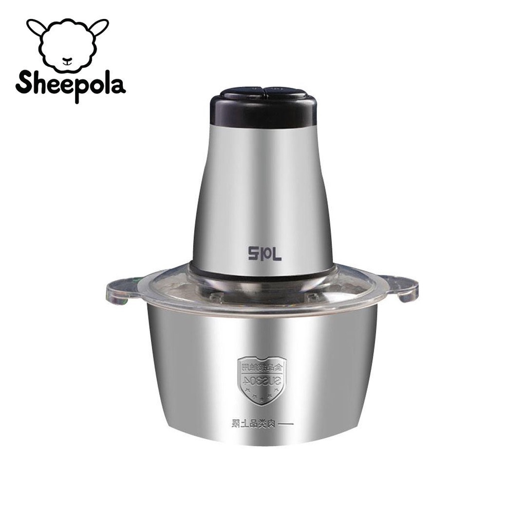 Sheepola เครื่องบดหมู ความจุ 2ลิตร 4ใบมีด อเนกประสงค์  สแตนเลส
