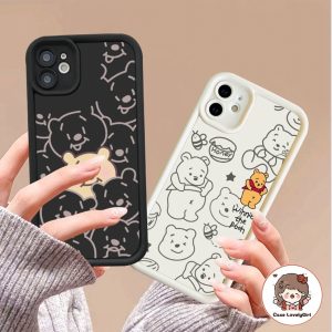 Couple Cute Winnie Pooh กรณี For OPPO A18 A58 A38 A57 A5S A3S A15 A16 A77S A17 A55 A54 A98 A78 A53 A33 A7 A94 A52
