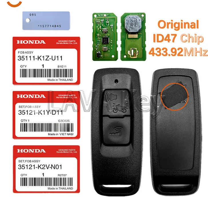 Honda Key 433.92FSK รถจักรยานยนต์รีโมทคอนโทรลสําหรับ Honda PCX160 FORZA NSS350 2021-2023 เปลี่ยนสมาร์ทคีย์