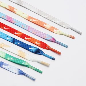 【คลังสินค้าในประเทศไทย】เชือกผูกรองเท้าผ้าใบ ยืดหยุ่น ไล่โทนสีรุ้ง 120 140 160 ซม. 1 คู่