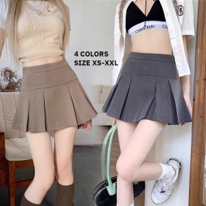 MIMI&DIDI  8803 กระโปรงทรงเอ กระโปรงสั้น มีซับในทั้งตัว สาวอวบใส่ได้ เสื้อผ้าแฟชั่นผู้หญิง พร้อมส่ง