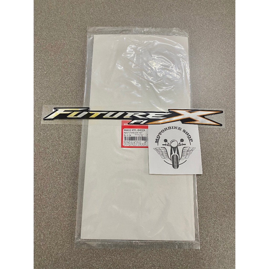สติ๊กเกอร์โลโก้อนาคต x ด้านหน้าของอนาคตของแท้ x fi หน้ากากข้างรถ 8652KYL840ZA 86647KYL840ZA