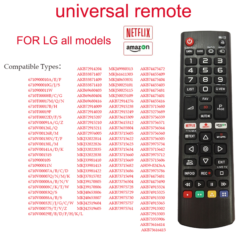 รีโมทสากล remote รีโมททีวี LG LCD Smart TV รีโมท 2K 4K 8K UHD QLED OLED ไม่จำเป็นต้องตั้งค่า และสามารถใช้งานได้โดยตรง