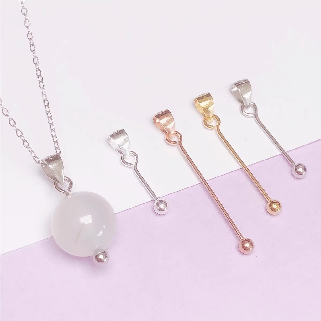 ใหม่ จี้หัวเข็มขัดเงินสเตอร์ลิง S925 ทรงวงรี ประดับลูกปัดไข่มุก Diy สําหรับห้อยกระเป๋า