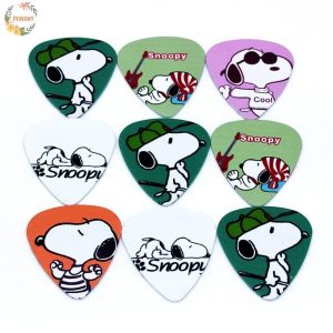 PEWANY 10 ชิ้น Ukulele Pick, รูปแบบผสมกีตาร์ Pick, ท่าทางพื้นบ้าน Shrapnel 0.71 มม. กีตาร์ Paddle กีตาร์อะคูสติก