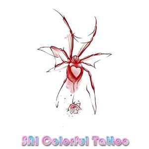 แทททู SAI COLORFUL TATTOO 18CM×11CM แทททูรอยสักกันน้ำ รอยสักชั่วคราว รอยสัก   แขน  ข้อมือ  ข้อเท้า  กระดูกไหปลาร้า  แมงมุม  157