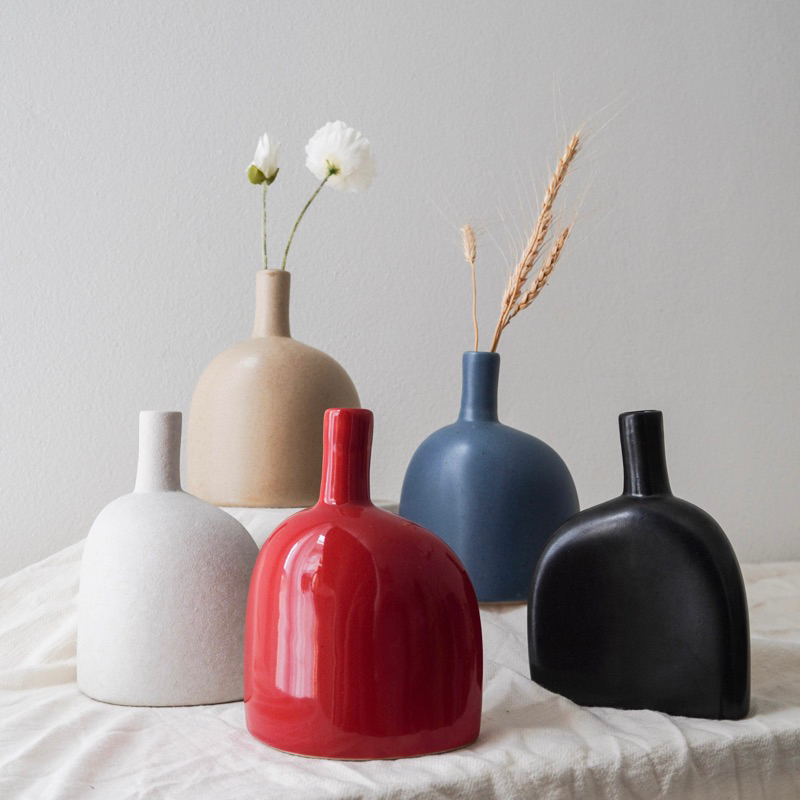 แจกันเซรามิค Baanhomceramic มินิมอล ตกแต่งบ้าน สไตล์โมเดิร์น มี 5 สี