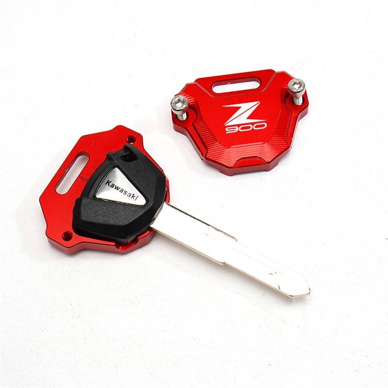 สําหรับ kawasaki Z900 Z 900 Z900SE Z 900SE 2017-2021 2022 2023 อุปกรณ์เสริมรถจักรยานยนต์ CNC Key Case ฝาครอบ Shell & เย็บปักถักร้อย Badge พวงกุญแจพวงกุญแจ