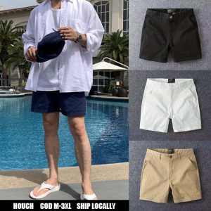 Houch พร้อมส่ง COD  กางเกงขาสั้นกางเกงชิโนยาว 17 นิ้ว