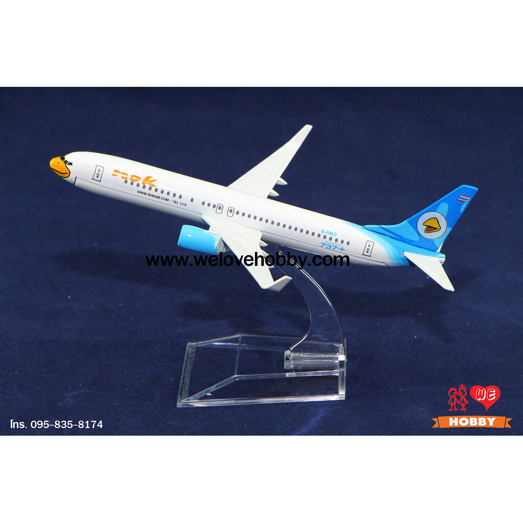 โมเดลเครื่องบิน นกแอร์ Nok Air (Boeing737) สีฟ้า-ขาว ประเทศไทย