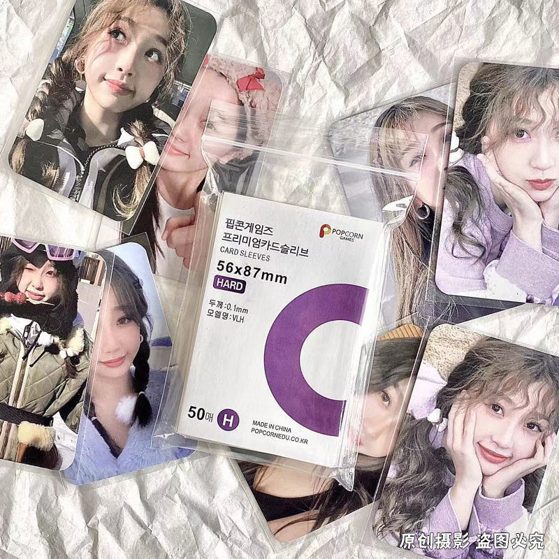 ฟิล์มป๊อปคอร์นใส 20 ผ้าไหม ปากแบน หนา 0.1 มม. สไตล์เกาหลี สําหรับถ่ายภาพ 50 แผ่น