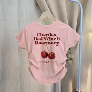 สไตล์เกาหลีเสื้อพิมพ์ลายเสื้อไอเลิฟมีเสื้อยืดรัดรูปสวยๆเสื้อคอกลมเสื้อแฟชั่นสตรีเสื้อยืดทรงจธรรมดาสำหรับผู้หญิงเสื้อยืดแ