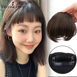 1 ชิ้น หน้าม้าปลอม ธรรมชาติ วิกผม คลิป สําหรับผู้หญิง เด็กผู้หญิง สีน้ําตาล สีดํา ที่เรียบง่าย ผมหน้าม้าปลอม ต่อผม อุปกรณ์จัดแต่งทรงผม