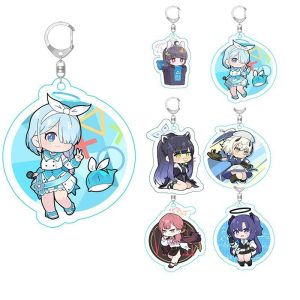 24H Shipanime Blue Archive สไตล์เดียวกันอุปกรณ์ต่อพ่วงจี้ส่วนบุคคลพวงกุญแจอะคริลิคสองด้าน