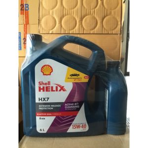 SHELL น้ำมันเครื่องเกรดกึ่งสังเคราะห์ HELIX HX7 15W -40 (6+1 ลิตร)