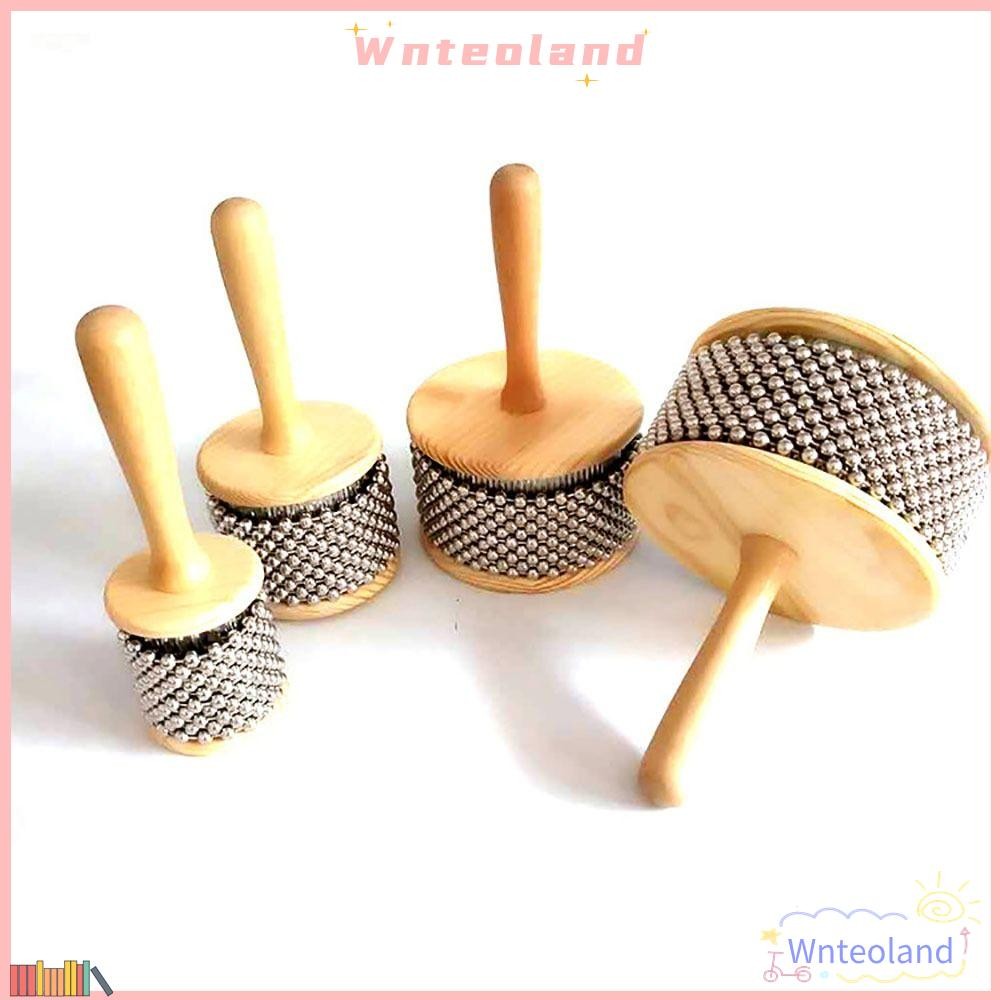 WNTEOLAND มือ Shaker Instrument, ดนตรีการสอน 6.5/8.5/11.5/13.5 ซม. Cabasa, แบบพกพาง่ายเล่นเพลง Band รองรับเกมดนตรี Assist Percussion Instrument