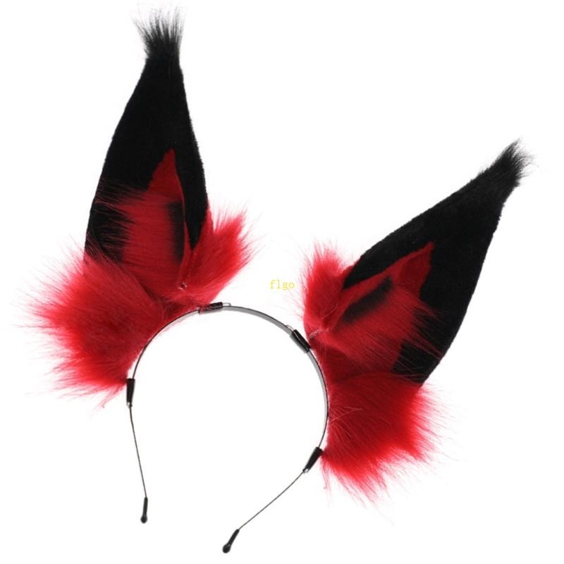 Flgo Bendable Alastor Ear Headband อุปกรณ์เสริมเครื่องแต่งกายวัยรุ่นคอสเพลย์ Props Headpiece