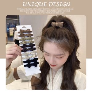 พร้อมส่งผูกโบว์เครื่องประดับผมทนทาน Headwear หางม้ายางรัดอารมณ์เชือกผมCOD