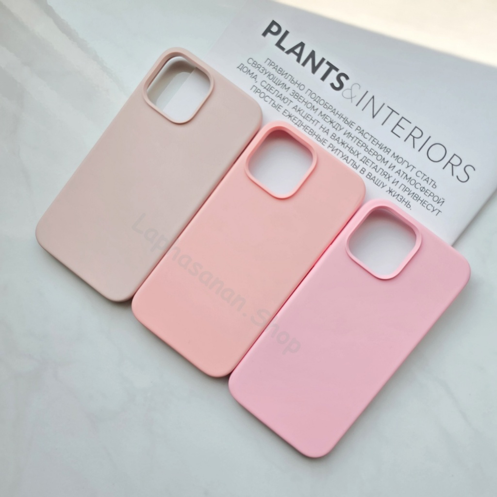 i7-17Promax เคสซิลิโคน Silicone Case สีชมพู สีนมเย็น สีเนื้ออมชมพู พร้อมส่ง