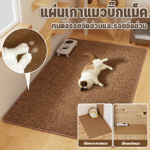 แผ่นขูดแมว เสื่อพรมเลียนแบบป่านศรนารายณ์ การเจียรกรงเล็บสัตว์เลี้ยงทําความสะอาดง่ายใช้งานได้หลายวิธี