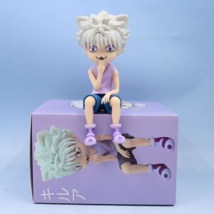 11 ซม.ญี่ปุ่นอะนิเมะ HunterHunter รูป Killua Zoldyck แมวหน้าน่ารักตําแหน่งนั่งรุ่น Q PVC ตัวเลขการกระทําตุ๊กตาของเล่น
