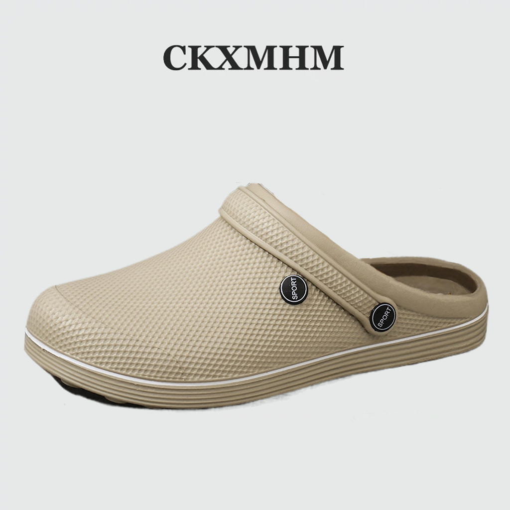 Ckxmhm 40-46 รองเท้าแตะผู้ชาย EVA น้ําหนักเบารองเท้าแตะขนาดใหญ่ 45 46