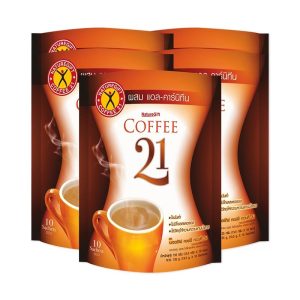 NatureGift Coffee 21 Plus L-Carnitine เนเจอร์กิฟ คอฟฟี่ 21 กาแฟปรุงสำเร็จชนิดผง ผสม แอล-คาร์นิทีน 13.5g x 10ซอง (5ถุง)