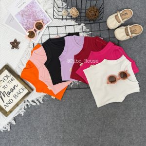 เสื้อครอปใต้วงแขนเด็กผู้หญิง ร่วมมือง่าย สีสันน่ารัก – BabyBoo- PiBo Store-CRSN