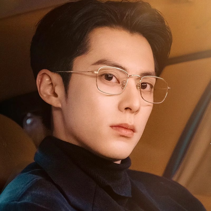 แฟชั่นโลหะสแควร์ป้องกันแสงสีฟ้าแว่นตาสำหรับผู้ชายแว่นตาธุรกิจ -100 ° ~ -500 °