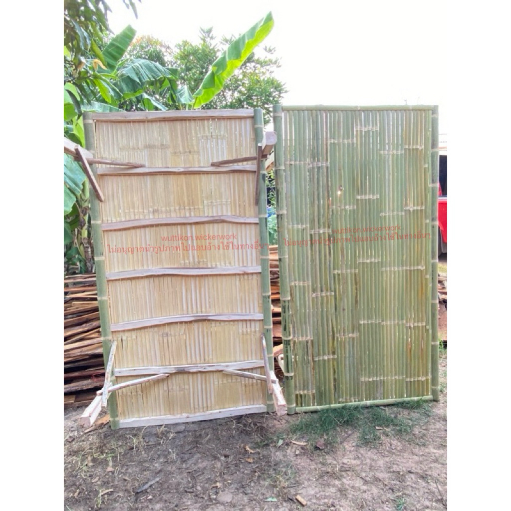 แคร่ไม้ไผ่ กว้าง 1.เมตร ยาว 1.เมตร 80 เซน สูง 40 เซน   วิธีประกอบขาตามรูปภาพและวีดีโอ