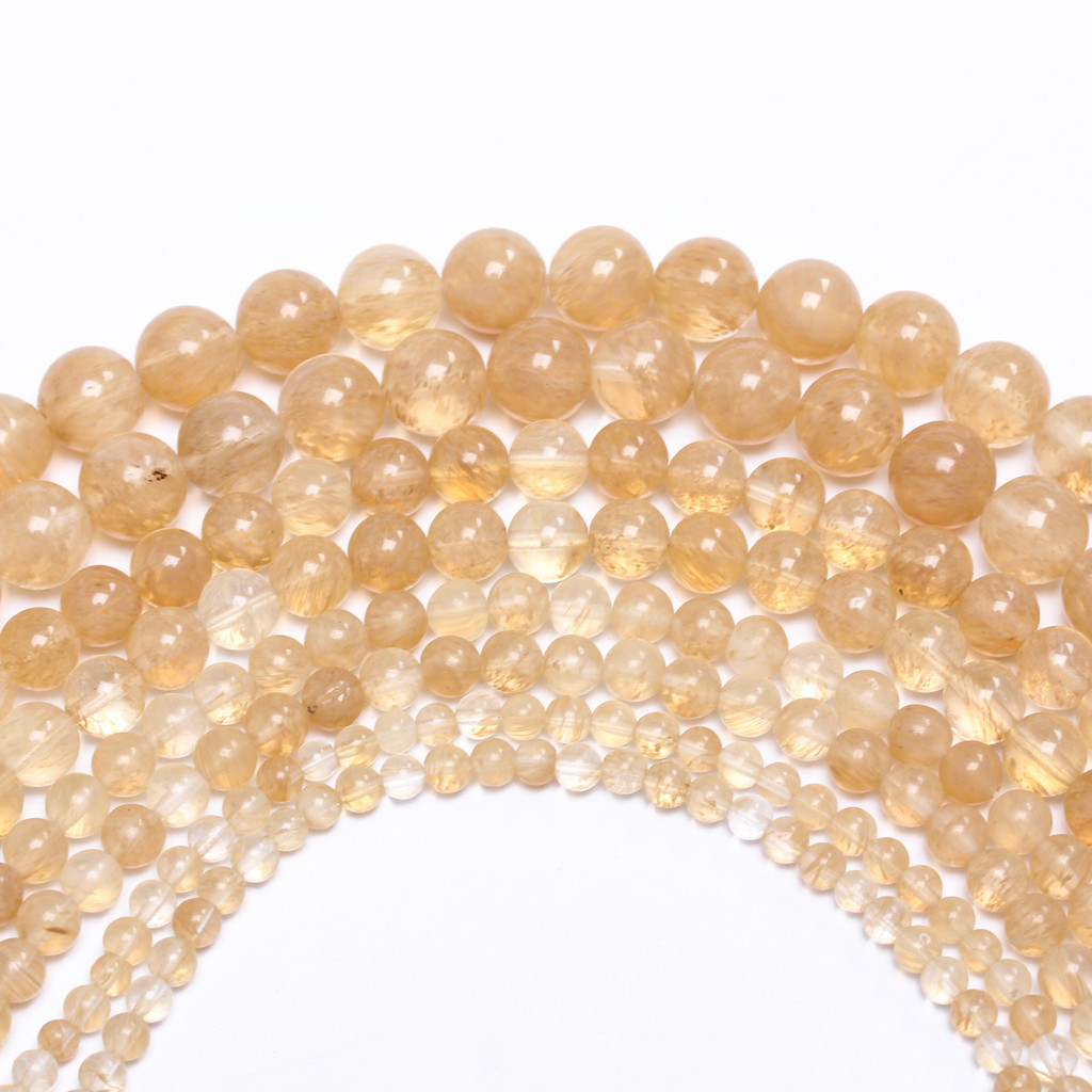 4/6/8/10/12 มม.15-40 ชิ้นชาแตงโมหินธรรมชาติลูกปัด ทําเอง สร้อยข้อมือสร้อยคอลูกปัดวัสดุอุปกรณ์เสริมสําหรับเครื่องประดับทํา