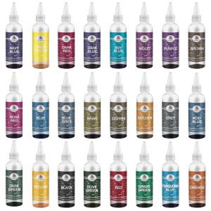 24 สี 2g ย้อมผ้า Dyes สิ่งทอย้อม DIY เสื้อผ้า Tie ย้อมผ้าฝ้ายไนลอนมัลติฟังก์ชั่เสื้อผ้า Dye