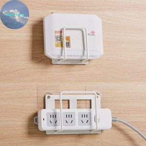 Warmwing ติดผนัง Router Holder WiFi Storage Bracket ติดตั้งง่ายไม่เจาะ Power Socket Rack ชั้นวางหนังสือ TH