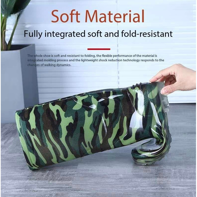 รองเท้ารองเท้าบูทยาว บูทกันน้ำ บูทดำผูกเชือก ผลิตในไทย รองเท้าบูทกันน้ำ เบามาก ไซส์39-45