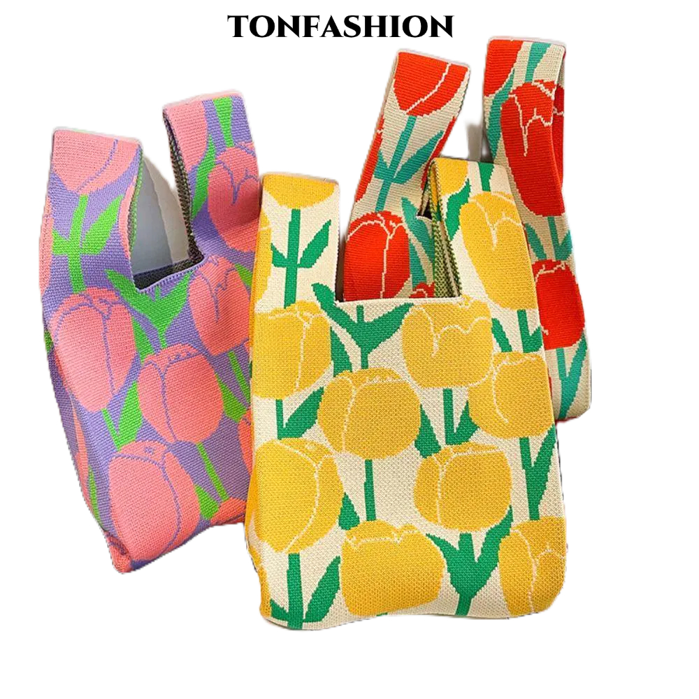 Tonfashion กระเป๋าถือ กระเป๋าสะพายไหล่ กระเป๋าช้อปปิ้ง ผูกปม ออกแบบเฉพาะ แฟชั่นสําหรับสตรี