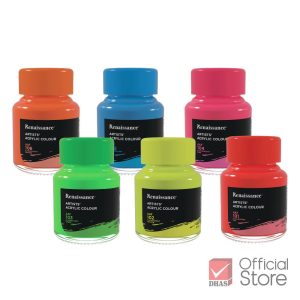 Renaissance สีอะคริลิค 20 มล. สีสะท้อนแสง 6 เฉดสี จำนวน 1 ขวด