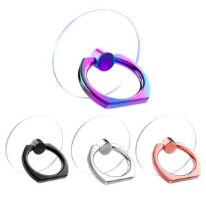 แหวนขาตั้งโทรศัพท์มือถือ แบบใส 360 องศา° ขาตั้งโทรศัพท์มือถือ แบบใส หมุนได้ จับถนัดมือ สําหรับ iPhones