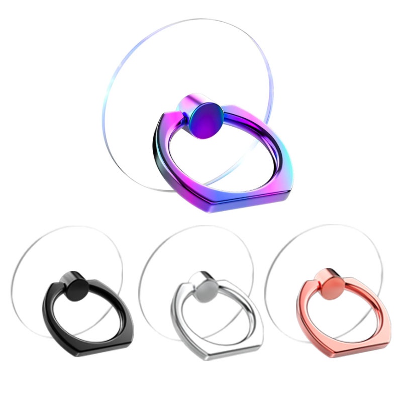 แหวนขาตั้งโทรศัพท์มือถือ แบบใส 360 องศา° ขาตั้งโทรศัพท์มือถือ แบบใส หมุนได้ จับถนัดมือ สําหรับ iPhones