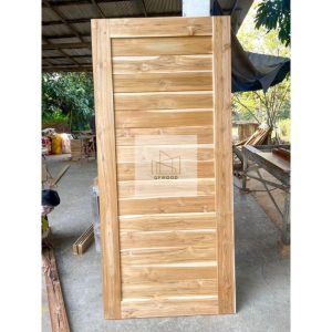 ประตูไม้สัก ไม้ดี มีคุณภาพ ไม้ผ่านการตากแห้ง ไม่หด ไม่บวม​ ขอบ5