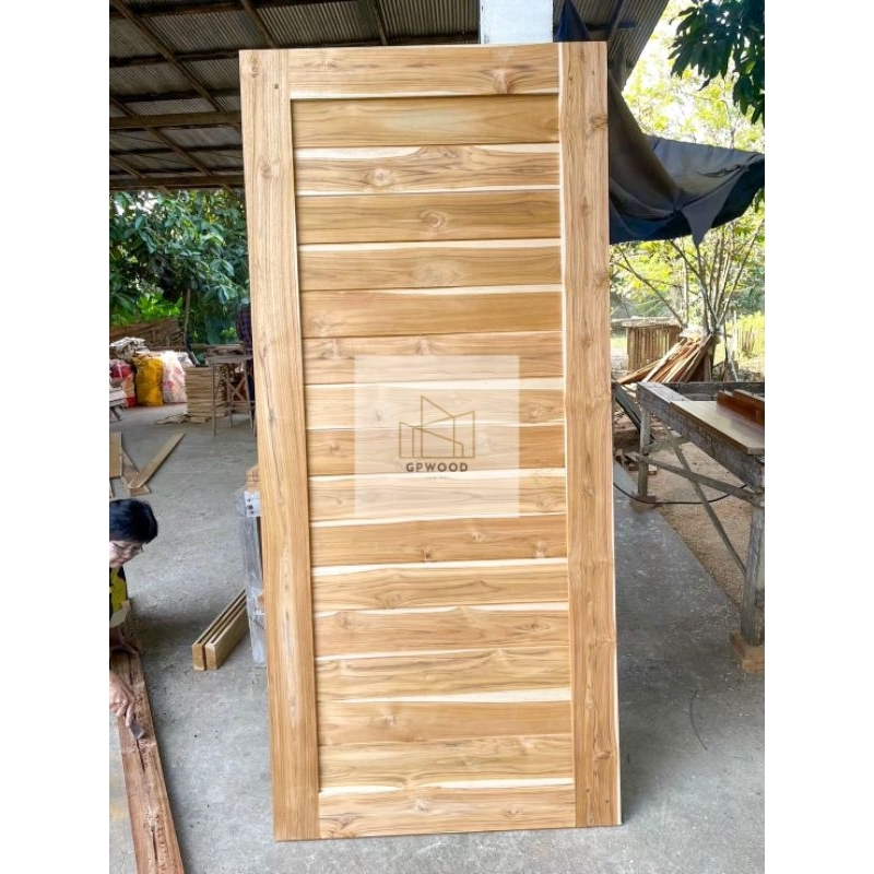 ประตูไม้สัก ไม้ดี มีคุณภาพ ไม้ผ่านการตากแห้ง ไม่หด ไม่บวม​ ขอบ5