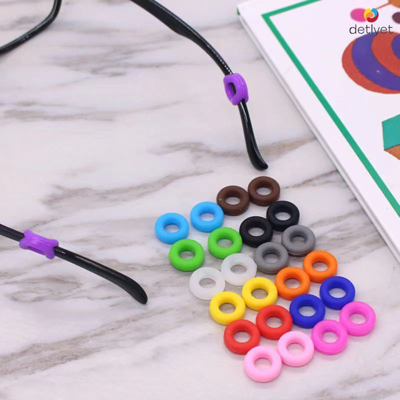 COD อุปกรณ์เสริมแว่นตาหลากสีกันลื่นที่แขวนหูซิลิโคนเรียบง่ายใส่สบายตาทนทานสวยงามขายส่ง-detlyet