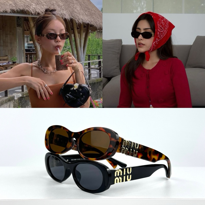 [zeeds] แว่นกันแดดมิว ทรงรี โลโก้เป๊ะ เลนส์ UV400