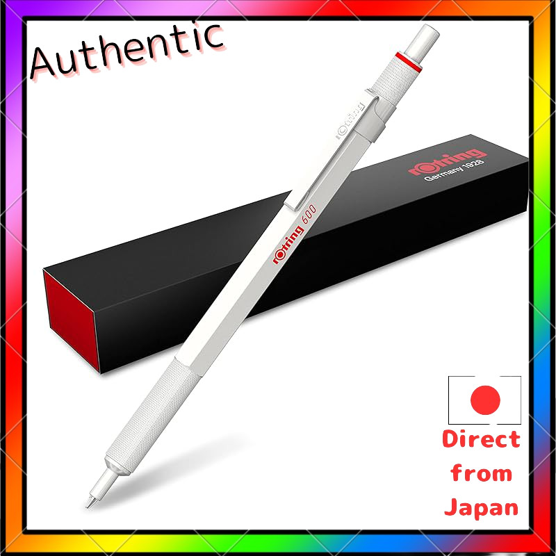 Rotring Rotring 600 ปากกาลูกลื่นน้ํามัน M Medium Point Retractable คุณภาพสูงยี่ห้อของขวัญสีขาวมุก 2183890 สินค้าแท้ของญี่ปุ่น
