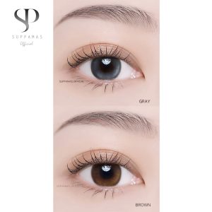 คอนแทคเลนส์ Candy Eyes Brown / Gray (Kitty Kawaii) ขนาดมินิ ลายฮิต ตาลูกเเก้ว สุดปังในเกาหลี