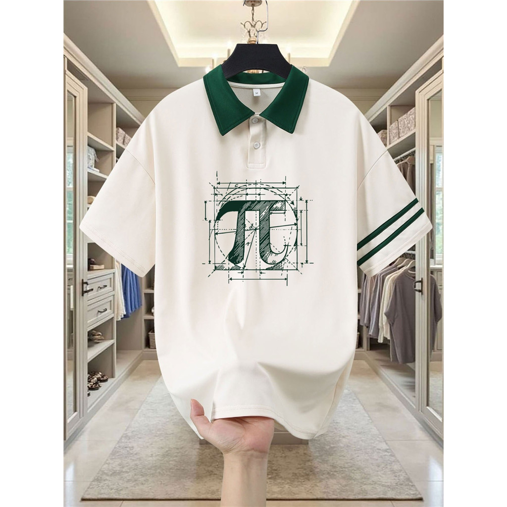 เสื้อโปโลแขนสั้นทรงเข้ารูป สไตล์อินเทรนด์และคลาสสิก